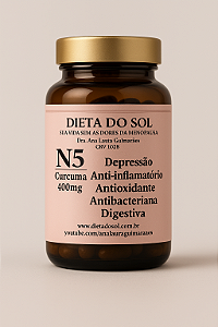 N5 DEPRESSÃO - Cúrcuma + Hiperico | Dieta do Sol (30 Cápsulas)