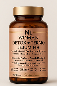 N1 WOMAN DETOX + TERMO JEJUM 14 HORAS R$ 10 x 40,41 no cartão