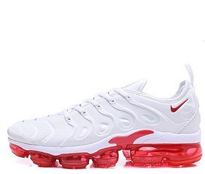 NIKE VAPORMAX PLUS BRANCO E VERMELHO | ATÉ 50% OFF HOJE - CONFIRA - SHOPNET