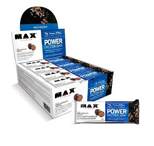 Power Protein Bar Dark Chocolate 12un 41gr - Max Titanium