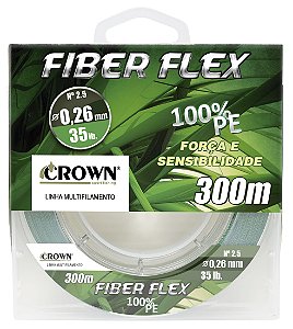 Linha Multifilamento Crown Fiber Flex 4x 0,23mm 28lbs 300m