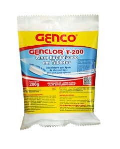 Pastilha de Cloro Genco T-200 - 200gr