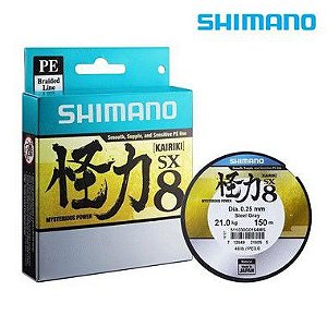 Linha Multi Shimano Kairiki SX 8 0.315mm 50lb 150m Verde