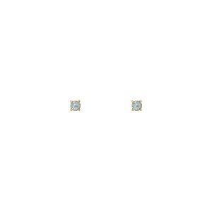 Brinco Stud Lil Água-Marinha em Ouro 18K