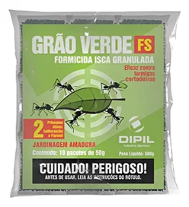 Grão Verde 500g (10x50g) Isca Formicida Elimine Formigueiros com Alta Eficiência