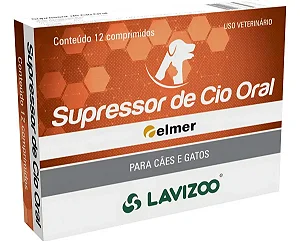 Supressor de Cio Lavizoo C/12 Comprimidos para Controle Hormonal de Pets