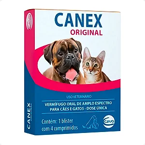 Canex Original 10kg Caixa com 4 Comprimidos Controle de Vermes