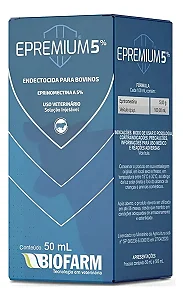 Epremium 5% 50ml Controle de Carrapatos Berne e Vermes em Bovinos