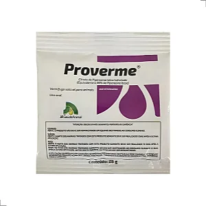 Proverme 28g Controle de Vermes em Bovinos Equinos e Aves