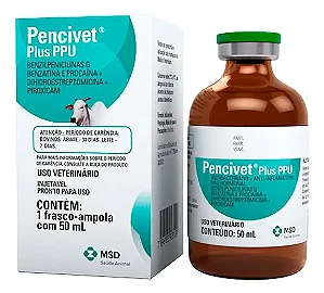 Pencivet Plus PPU 50ml Antibacteriano Injetável para Bovinos