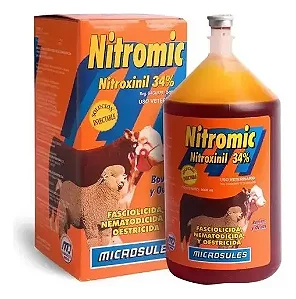 Nitromic 34% 500ml Antibiótico Injetável para Bovinos e Suínos