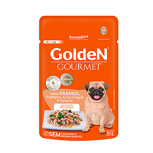 Golden Gourmet Sachê Frango 85g para Cães Adultos Porte Pequeno