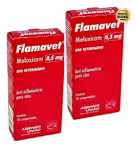 Kit 2 Flamavet Cães 0,5mg 10 Comprimidos Anti-inflamatório