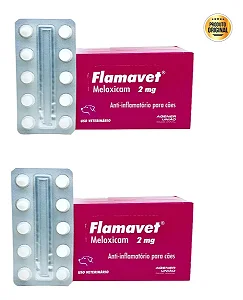 Kit 2 Flamavet Cães 2,0mg 10 Comprimidos Anti-inflamatório
