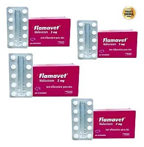 Kit 4 Flamavet Cães 2,0mg 10 Comprimidos Anti-inflamatório