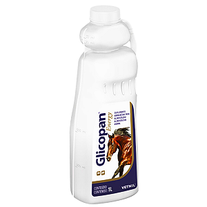 Glicopan Energy 1L Suplemento de Aminoácidos e Energia para Equinos e Bovinos