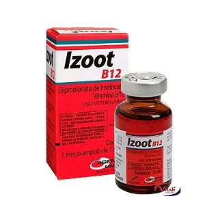 Izoot B12 Injetável 15ml para Bovinos Equinos e Ovinos