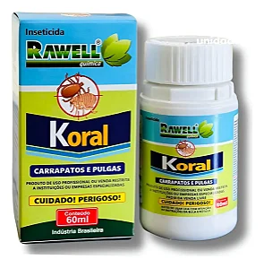 Koral 60ml Controle Ambiental de Pulgas e Carrapatos Concentrado