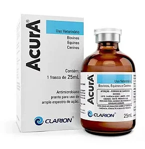 Acura 25ml Clarion Ceftiofur Antimicrobiano Bovinos Equinos Cães
