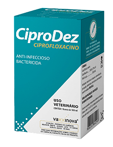 CiproDez 50ml Vaxxinova Ciprofloxacina para Bovinos e Suínos