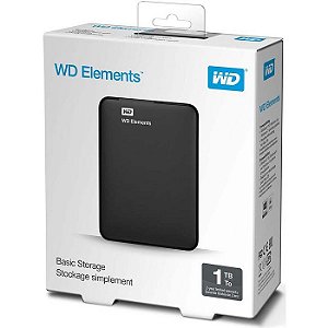 HD 1000GB USB 3.0 WDBUZG0010BBK EXTERNO ELEMENTS WESTERN DIGITAL BOX