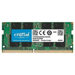 * MEMORIA 16GB DDR4 2666 MHZ NOTEBOOK CT16G4SFRA266 1.2V CRUCIAL BOX