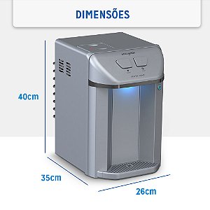 Purificador de Água Ultra Ice Classe A Premium Prata Agua Natural e Gelado 127v ou 220v Frete Pesquise Transportadora de sua Região Dúvidas Consulte o Técnico On Line Watts Zap 37 99961-9500
