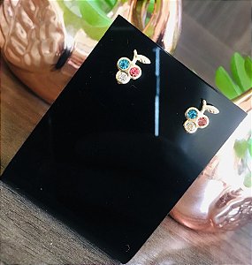 Brinco Uva Folheado a ouro 18k