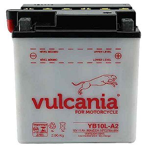 Bateria Vulcania YB10L-A2 11Ah GS500 Intruder 250 Virago 250 - Bateria Yuasa