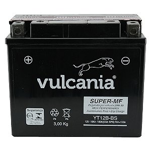 Bateria Vulcania YT12B-BS 10Ah Drag R1 R6 TMD 850 ZX10 XJ-6