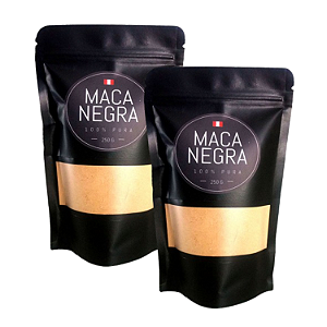 Kit 2 Maca Negra Peruana Orgânica 100% Pura Fitness em Pó 250g