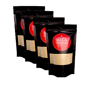 Kit 4 Maca Vermelha Peruana Orgânica 100% Pura Fitness em Pó 250g