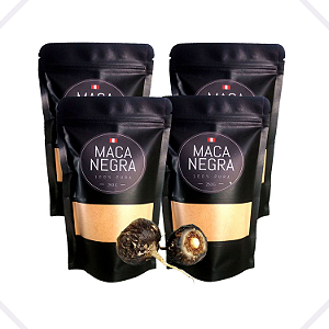 kit 4 Maca negra Peruana Orgânica 100% Pura Fitness em Pó 250g Gelatinizada