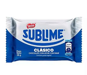 Chocolate Sublime da Nestlé Clássico Com Amendoim 26g - Pack de 4 unidades
