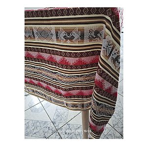 Manta Peruana Tradição e Elegância para o seu Lar BEGE 1m x 1,20m