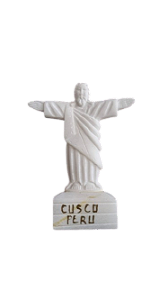 Réplica Artesanal do Cristo Branco DE Cusco Peru 12 x 08 x 03