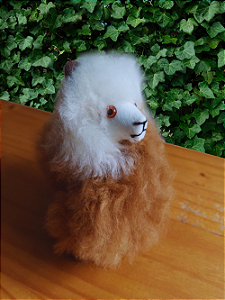 Lhama Super Fofa de pele de Alpaca 16 x 12 x 06