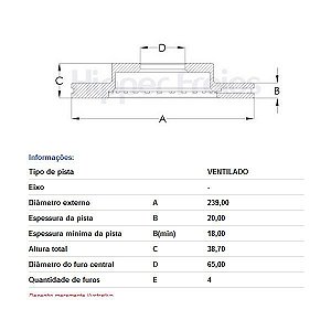 PAR DISCO DE FREIO DIANTEIRO GOL GTI, SAVEIRO, GOL 1.0 HF02A