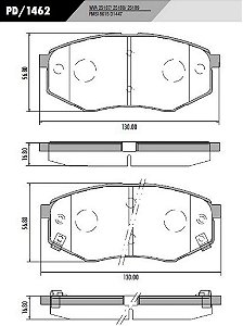 PASTILHA DE FREIO FRAS-LE HYUNDAI PD/1462 - PAR