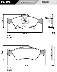 PASTILHA DE FREIO FRAS-LE HONDA PD/503 - PAR