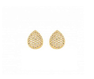 BRINCO GOTA CRAVEJADA BANHADO A OURO