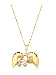 COLAR MENINAS RELICÁRIO BANHADO A OURO