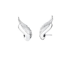 BRINCO EAR CUFF ASA TRABALHADA BANHADO A RÓDIO BRANCO