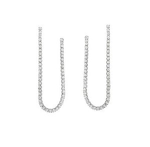 BRINCO MINI RIVIERA CRISTAL BANHADO A RÓDIO BRANCO