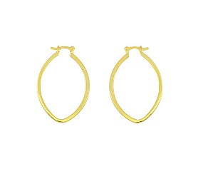 ARGOLA LISA VAZADA BANHADA A OURO