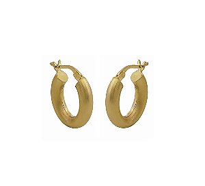 ARGOLA TUBO FOSCA BANHADA A OURO