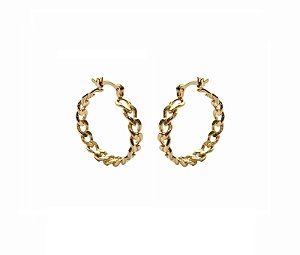 ARGOLA ELOS LISOS G BANHADO A OURO