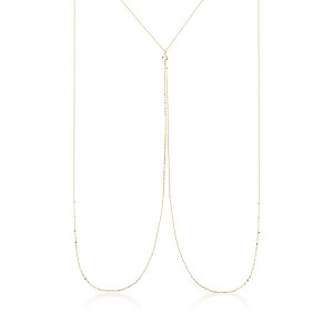 COLAR BODY CHAIN COM PONTO DE LUZ BANHADO A OURO