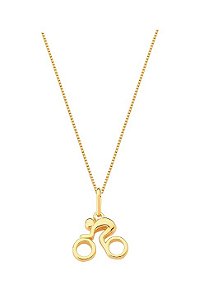 COLAR CICLISTA BANHADO A OURO