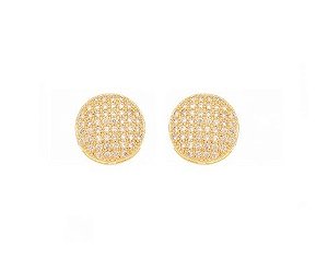 BRINCO REDONDO M CRAVEJADO BANHADO A OURO